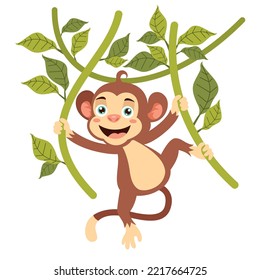 Cartoon Illustration Of A Monkey