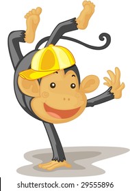 Cartoon-Illustration eines Affen