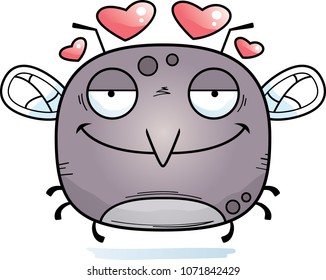 A cartoon illustration of a mosquito in love.