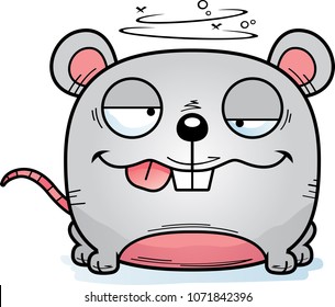 A cartoon illustration of a mouse looking intoxicated.