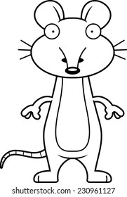 A cartoon illustration of a mouse looking surprised.