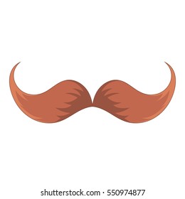 Cartoon illustration of moustache vector icon for web design