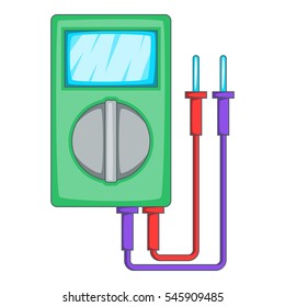 Cartoon illustration of multimeter vector icon for web design