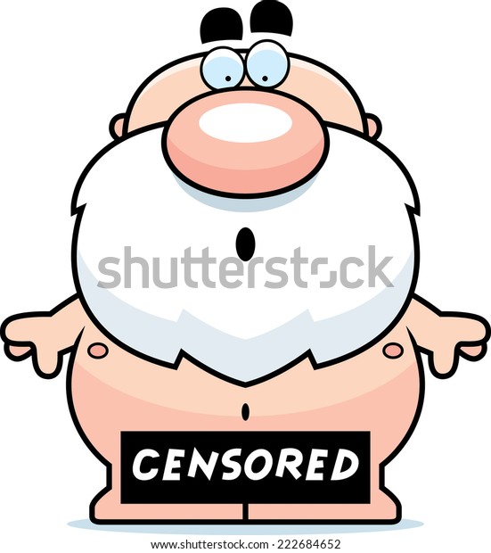 Cartoon Illustration Naked Man Black Bar Shutterstock