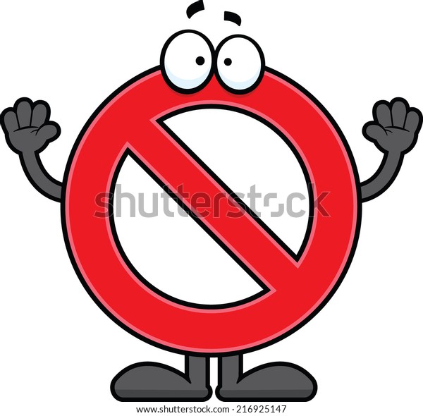 Cartoon Illustration No Sign Surprised Expression Stock Vector (Royalty ...