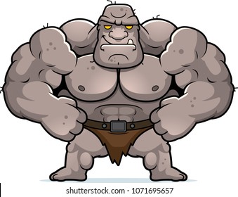 A cartoon illustration of an ogre looking confident.