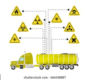 Cartoon illustration on the theme of products of the chemical industry. Vector illustration