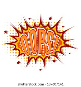 Cartoon illustration of oops