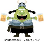 A cartoon illustration of an orc drinking beer.
