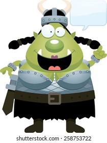 A cartoon illustration of an orc with an idea.