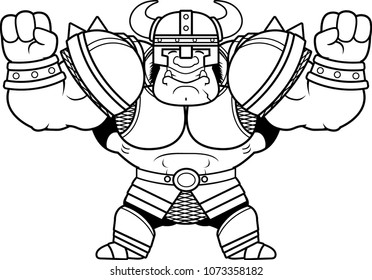 A cartoon illustration of an Orc warrior celebrating.