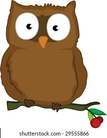 cartoon illustration of a owl