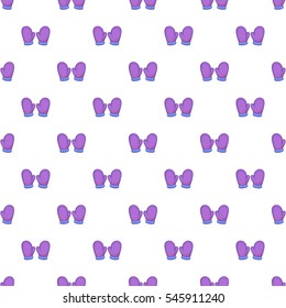  Cartoon illustration of pair of mittens vector pattern for web