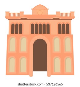 Cartoon illustration of palace vector icon for web