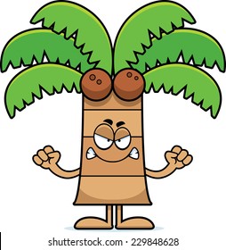 Una ilustración de dibujos animados de una palmera mirando enojada.