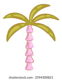 Cartoon Illustration of a Palm Tree. Vector.