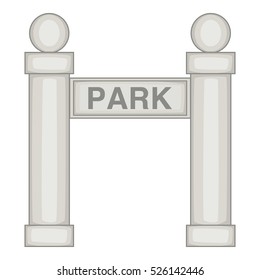 Cartoon illustration of park vector icon for web