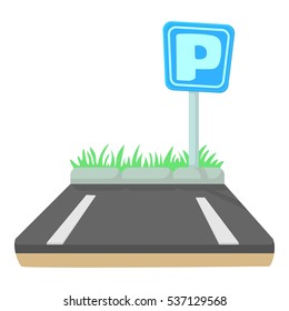 Cartoon illustration of parking vector icon for web