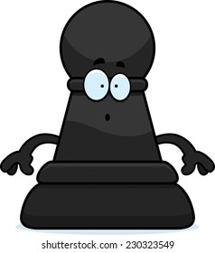 A cartoon illustration of a pawn chess piece looking surprised.