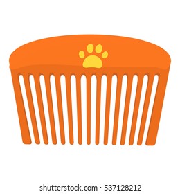 Cartoon illustration of pet comb vector icon for web