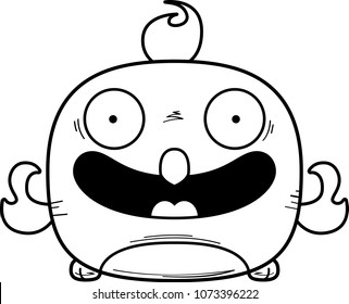 A cartoon illustration of a phoenix bird smiling.