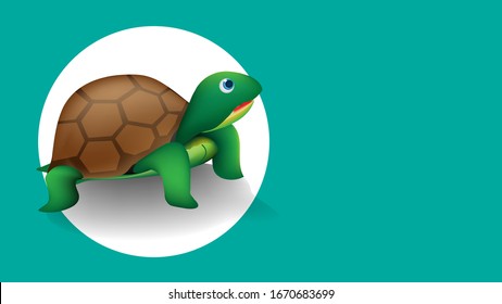 Cartoon Illustration Picture Cute Tortoise Vector Stock Vector (Royalty ...