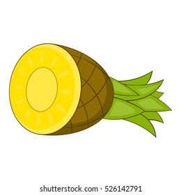 Cartoon illustration of pineapple vector icon for web