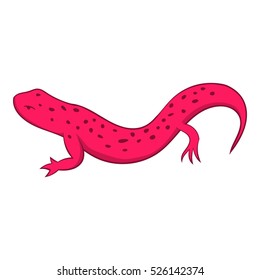 Cartoon illustration of pink lizard vector icon for web