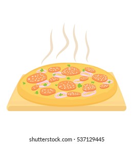 Cartoon illustration of piza vector icon for web