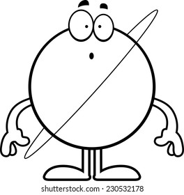 A cartoon illustration of the planet Uranus looking surprised.
