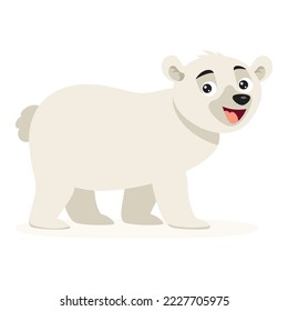 Cartoon Illustration Of A Polar Bear