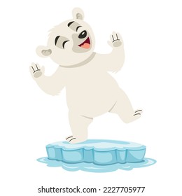 Cartoon Illustration Of A Polar Bear