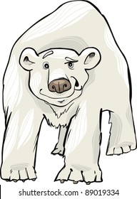 cartoon illustration of polar bear