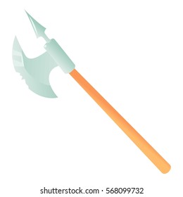 Cartoon illustration of poleax vector icon for web