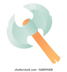 Cartoon illustration of poleaxe vector icon for web