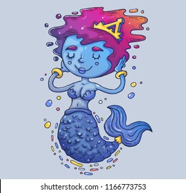 Cartoon illustration for print and web. Character in the modern graphic style.