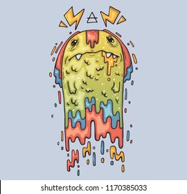 Cartoon illustration for print and web. Character in the modern graphic style.