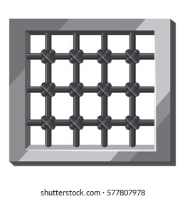 Cartoon illustration of prison vector icon for web