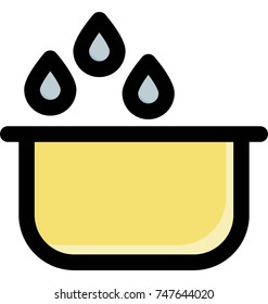 Cartoon illustration of the process of culinary. Hot pan with steam isolated vector icon