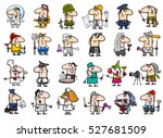 Cartoon Illustration of Professional People and Occupation Big Set