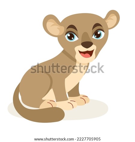 Cartoon Illustration Of A Puma