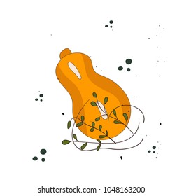 Cartoon illustration of pumpkin