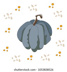 Cartoon illustration of pumpkin