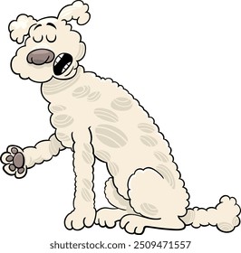 Cartoon Illustration reinrassige Pudel Hund Tierfigur