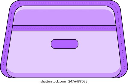 Cartoon illustration of a purple purse