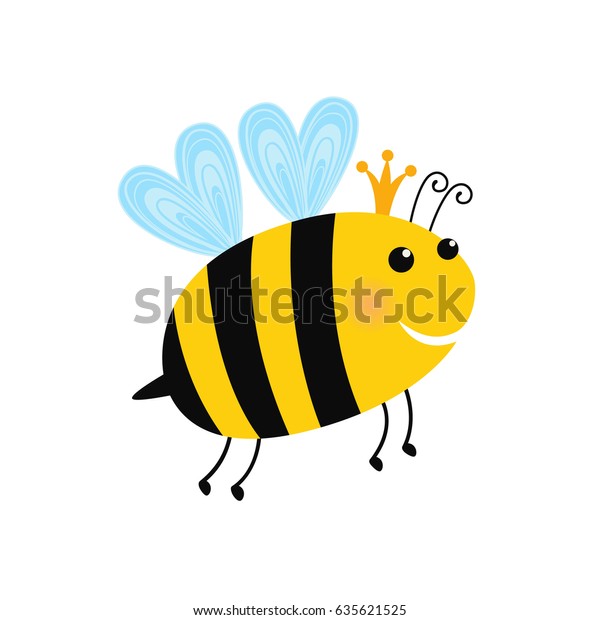 Download Cartoon Illustration Queen Bee Crown Stock Vector (Royalty ...