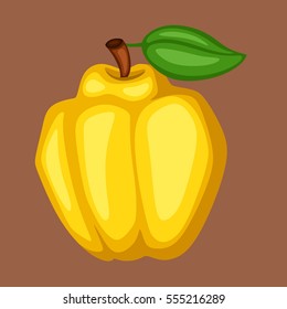 Cartoon Illustration of a Quince