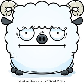 A cartoon illustration of a ram looking bored.