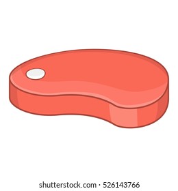 Cartoon illustration of raw meat vector icon for web