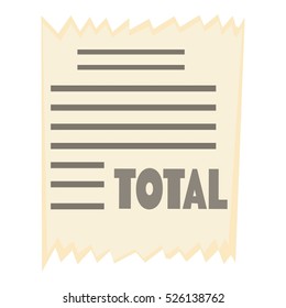 Cartoon illustration of receipt vector icon for web